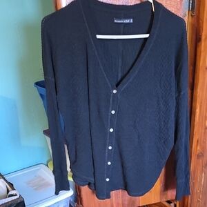Abercrombie & Fitch Black Cardigan Sweater